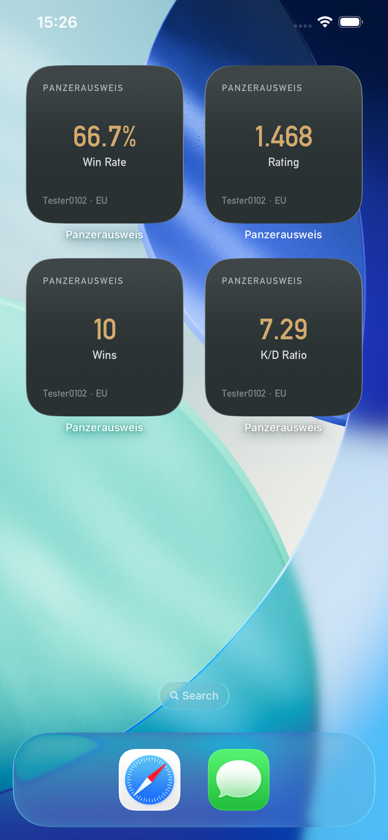 Desktop Widget — Quick Access to Player Statistics without Opening the App